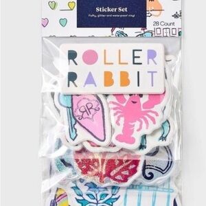 NEW! Roller Rabbit Kids Sticker Set - Pink, Blue, Red .perfect sealed,condition